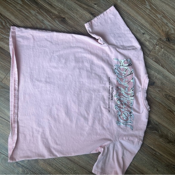 Aelfric Eden Metalic Pink Graphic Tees Men Y2k Oversized T Shirt Size L - Picture 6 of 8